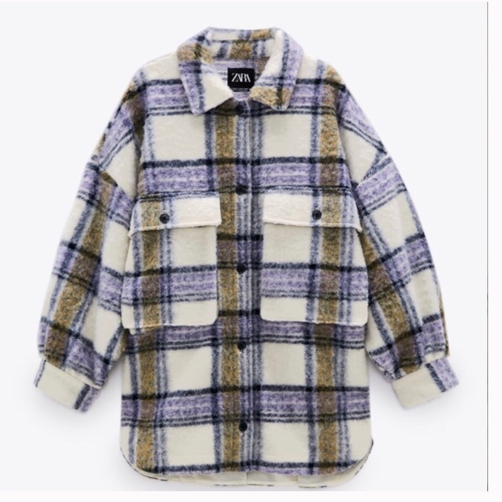 NWT ZARA Oversized plaid over shirts